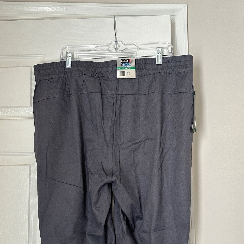 Brand New Size XL 32 Degrees Cool Linen Cotton Blend Wide Leg Pants Dark Gray - Picture 2 of 6
